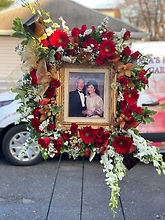 Frame of Red and White